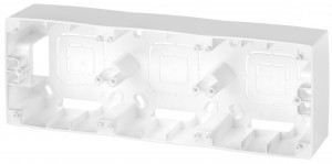 ЭРА 12 коробка-переходник ОУ для накл. монтажа 3 пост. роз. перламутр 12-6103-15 5899