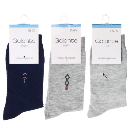 GALANTE Носки мужские, р.27-29, 85% хлопок, 10% полиамид, 5% спандекс, разноцветные, #3