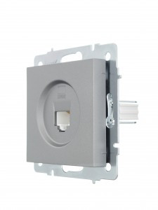 Lezard VESNA мех. роз. комп СУ 1 мест. платина (RJ45) (корп. ABS) 742-3588-139