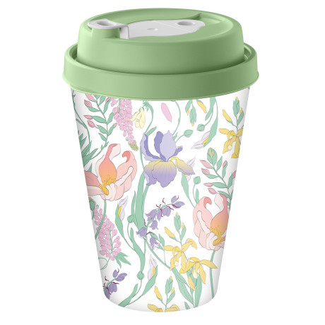 Ботаника Стакан с крышкой и клапаном 420мл, пластик, 3 цвета