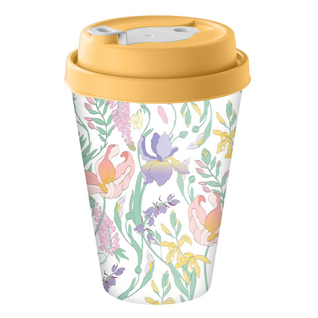 Ботаника Стакан с крышкой и клапаном 420мл, пластик, 3 цвета