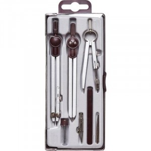 Готовальня Attache  140 мм, 7 предметов S03007H, пласт.пенал 382381