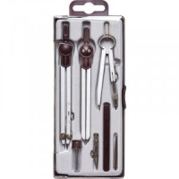 Готовальня Attache  140 мм, 7 предметов S03007H, пласт.пенал 382381