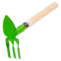 Мотыжка комбинированная, 60 х 380 мм, стальная, деревянная рукоятка, Агроном, Сибртех