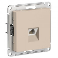 Systeme Electric AtlasDesign мех. роз. комп. СУ 1 мест. песочный(пл.осн, RJ45, кат 6A) ATN001286(5!)