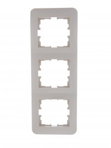 Lezard KARINA LIFE рамка 3 мест. (верт.) б/вст крем (ABS) 708-0300-153