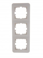 Lezard KARINA LIFE рамка 3 мест. (верт.) б/вст крем (ABS) 708-0300-153