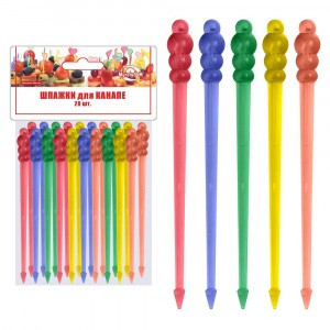 Шпажки д/канапе "Булава", н-р 20шт/уп,цена за уп,90мм (кратность 10шт!!!), пластик МГ76-69 Мультидом