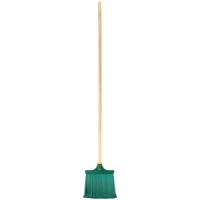 Метла плоская распушен малая синтет,ворс 16,5см,черенок(резьба евро,d=5см,120см,дерево),360673/ Vega
