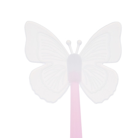 Ручка шариковая синяя, с наконечником в форме бабочки, гибкий корпус, 4 дизайна, шоу-бокс