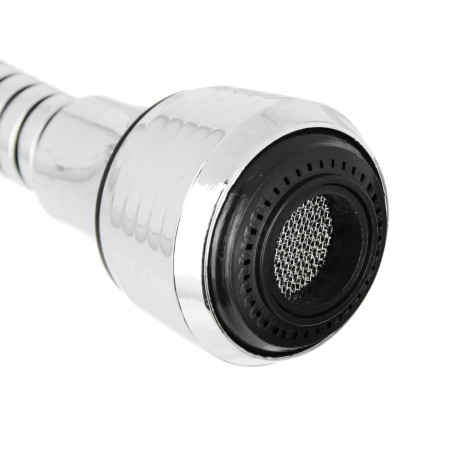 Аэратор для смесителя, на шланге, поворотный, нерж сталь, ПВХ, пластик, хром