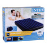 INTEX Матрас надувной CLASSIC DOWNY, в комплекте 2 подушки и насос, 203x152x25см, до 272кг, 64765