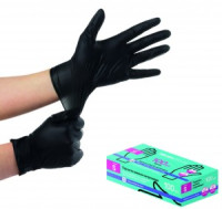 Перчатки вин/нитр Лапочки 100шт (50пар), цена за кор, черные, разм S, 75755/Master House