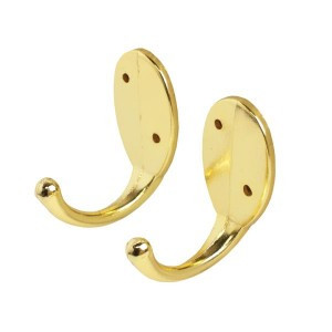 Крючок-вешалка мебельн 1-рожк СТАНДАРТ 1089 GP золото (2шт цена за уп) Инд. уп. на подвес(600,50)