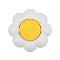 KRANZ HAPPY выкл. 2 кл., СУ 10 А, Ромашка, желтый/белый KR-78-0621