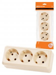 TDM Ладога роз. ОУ 3 мест. 16А сл. кость (земля) (6!) SQ1801-0226