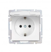 Smartbuy Нептун мех. роз. СУ с заземлением и крышкой 16А, белая  (SBE-05w-16-S1-ZK)