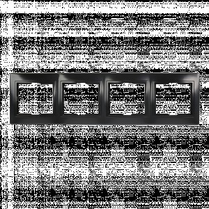 Smartbuy Венера Рамка 4-местная горизонтальная черная  (SBE-01b-00-FR-4)