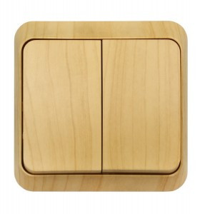 Smartbuy Юпитер выкл. ОУ  2 кл. светлое дерево SBE-03lw-10-SW2-0