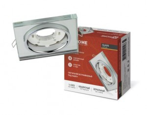 ASD/InHome св-к встр. GX53R-glass SMR КВАДРАТ СТЕКЛО 123(90)x38 зеркальный 4128