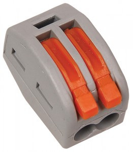 IEK клемма с рычагом СМК 222-412 2х(0,08-4мм2) 32А (уп.50шт, цена за шт) UKZ-001-412