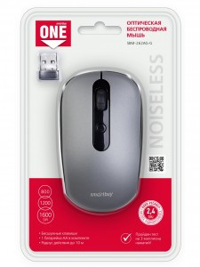 Мышь беспроводная бесшумная Smartbuy ONE 262AG серебро (SBM-262AG-G) /40
