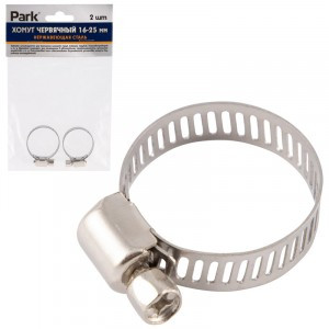 Park Хомут червячный d=16-25мм, ширина 8мм, 2шт/уп, цена за уп, нерж.сталь, 101207