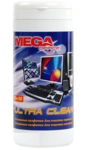 Аксессуары к компьютеру Салфетки MEGAoffice "Ultra Clean" д/пласт.50шт.синие+ д/ 131703