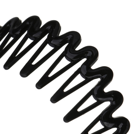 ЮНИLOOK Ободок для волос, 3,5см, пластик, черный, ACS-39