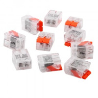 Volsten клемма с рычагом СМК 221-412 2х(0,08-4мм2) 450V 32А (уп.10шт, цена за шт) V02-9W-221-412