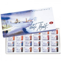 Краски акварельные художественные &quot;Белые ночи&quot;, 24 цвета, кювета 2,5 мл, картонная коробка, 1941061