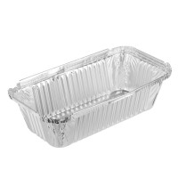 Форма для запекания, алюминиевая фольга, 18,4х9,3х4,8см, дно 16,1х6,9см, 650 мл, L-край, R13L
