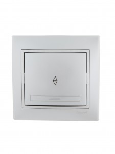 Lezard Мира выкл. СУ 1 кл. 10А (проходн.) металлик серый (корпус PC) 701-1010-105