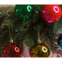 Шар JY-10 4 шт 8 см глянцевые микс (64)