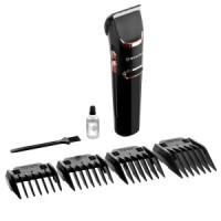 Машинка д/стрижки BRAYER 3401BR, 3Вт, LED-дисплей, 4насадки, Турборежим, титан.покр, от сети и акк.