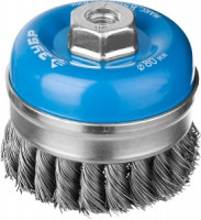 ЗУБР &quot;ПРОФЕССИОНАЛ&quot;. Щетка чашечная усиленная д/УШМ, плетен пучки стальной проволоки 0,5мм, 80ммхМ14