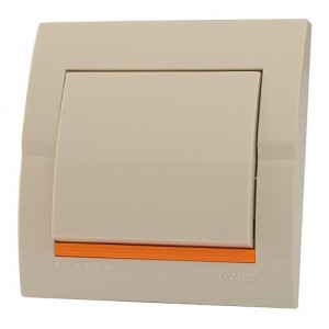 Lezard DERIY выкл. СУ 1 кл. 10А крем. 702-0303-100