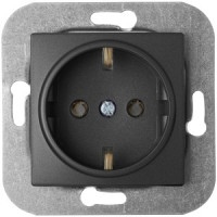 Bylectrica УЮТ мех. розетки земля, черный графит, (РС16-530 черный графит)