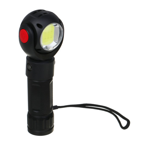 ЕРМАК Фонарь рабочий,T6+COB,7 режимов, алюминий, пластик, съемный аккум.1х18650, 3хAAA,красный свет