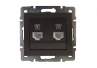 Lezard RAIN мех. роз. телеф. СУ 2 мест. черный графит матовый (корпус PC) 703-4188-138