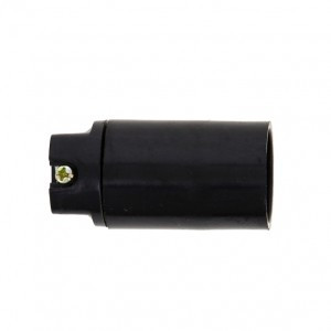 EKF Патрон E14 карболит подвесной, черный LHC-E14-s-s