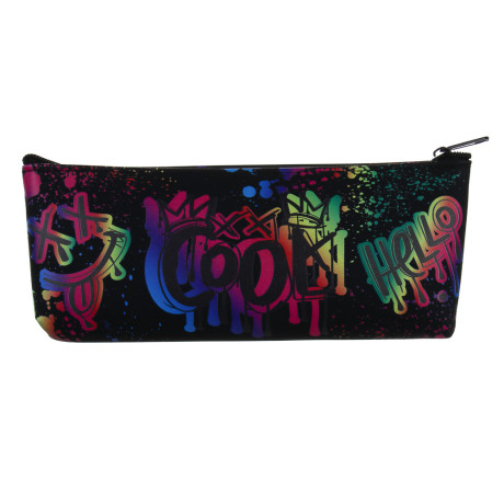 Пенал прямоугольный, 20x8x3,5см, "Смайл", 1 отделение на молнии, силикон