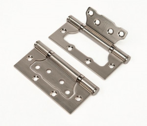 Петля без врезки PUERTO 100*75*2,5, 4 кольца, б/колп. никель мат. IN100-2S FH SN(2шт)