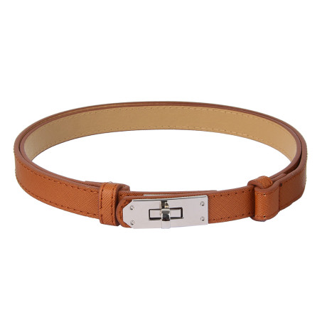 ЮL Ремень женский с поворотной пряжкой, ПУ, металл, ширина 1,8см, длина 100 см, 2 цвета, РЖ25-02