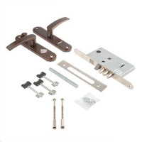 Замок врез ЗВ9-8.З/13-ЗП.РФ46П с доп. задвижкой (ручки Правые медь)   \9