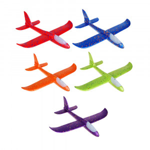 SILAPRO Самолет детский 48х48см, питание 3xLR41, 2LED, полистирол, 5 цветов