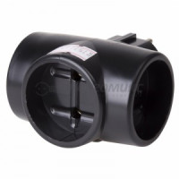 REXANT разветвитель (тройник) 3роз. 6А Т-образный, полипропилен, черный 11-1076