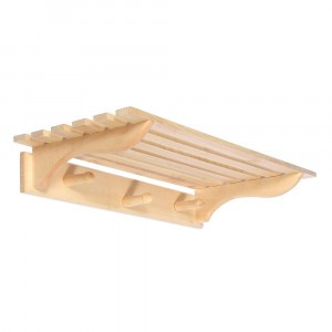 Полка с вешалкой, 3 рожка 60*28*10см, липа, 32008 Банные штучки