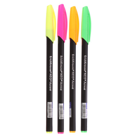 Ручка шариковая Erich Krause синяя "Нео Стик Эксент", наконечник 0,7 мм, 55386