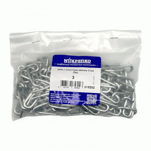 Цепь с коротким звеном 3мм (3 м) в пакете 1/1 НАКРЕПКО 318202